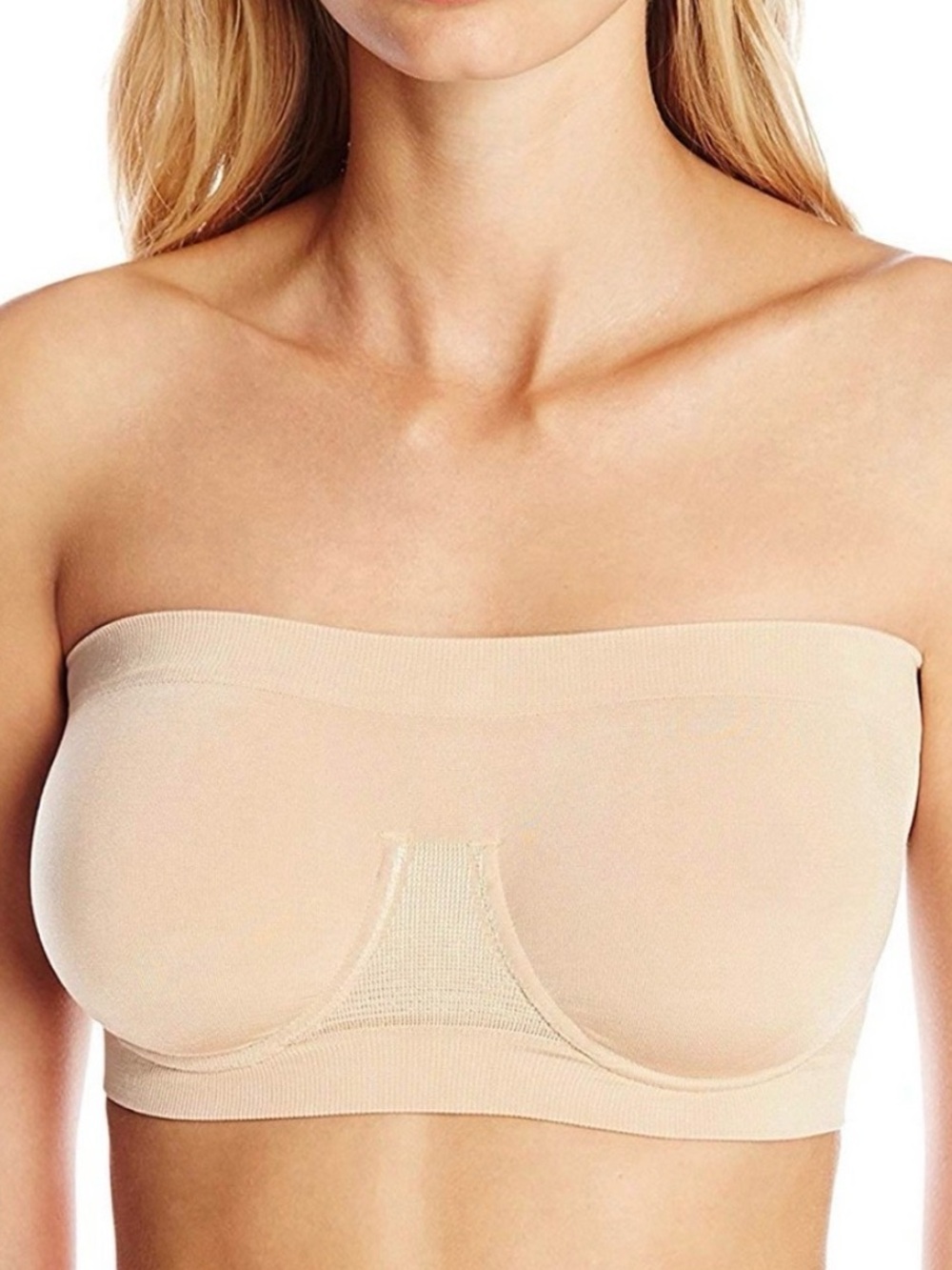 Ahh by Rhonda Shear Angel Seamless Underwire Bandeau Bra in Blush, Size 1XL